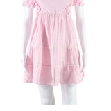 Womens Mini Dress Pink Spotted Short Sleeve Short S