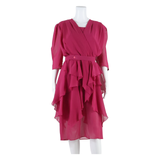 YOUR SIXTH SENSE Womens Day Dress Pink Short Sleeve Knee Length L