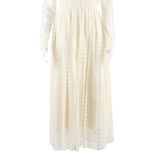 Womens Day Dress Beige Long Sleeve Midi M