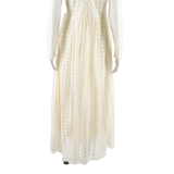 Womens Day Dress Beige Long Sleeve Midi M