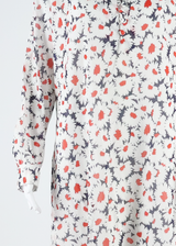 Womens Day Dress White Floral Long Sleeve Midi M