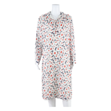 Womens Day Dress White Floral Long Sleeve Midi M