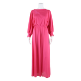 ANN Womens Maxi Dress Pink Long Sleeve Long M