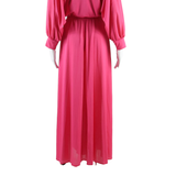 ANN Womens Maxi Dress Pink Long Sleeve Long M