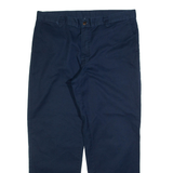 DICKIES Mens Trousers Blue Regular Straight W36 L29