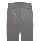 DICKIES Mens Trousers Grey Regular Straight W36 L32