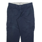 DICKIES Cargo Mens Trousers Blue Regular Straight W36 L29