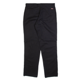 DICKIES Mens Trousers Black Regular Straight W32 L32