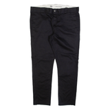 DICKIES Mens Trousers Black Slim Skinny W38 L28
