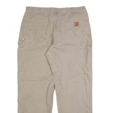 CARHARTT Carpenter Mens Trousers Grey Relaxed Straight W36 L31