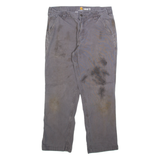 CARHARTT Mens Trousers Grey Relaxed Straight W34 L30