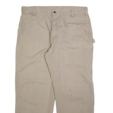 CARHARTT Carpenter Mens Trousers Grey Relaxed Straight W40 L32
