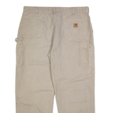 CARHARTT Carpenter Mens Trousers Grey Relaxed Straight W40 L32