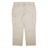 CARHARTT Cargo Mens Trousers Beige Relaxed Straight W40 L30