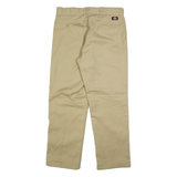 DICKIES Lined 874 Workwear Mens Trousers Beige Relaxed Straight W34 L32