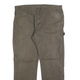 DICKIES Carpenter Mens Trousers Grey Regular Straight W38 L31