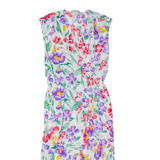 PUCCINI Womens Wrap Dress White Floral Sleeveless Long UK 8