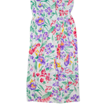 PUCCINI Womens Wrap Dress White Floral Sleeveless Long UK 8