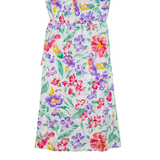 PUCCINI Womens Wrap Dress White Floral Sleeveless Long UK 8