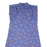 CHANTAL Womens A-Line Dress Blue Fair Isle Sleeveless Midi M