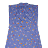 CHANTAL Womens A-Line Dress Blue Fair Isle Sleeveless Midi M