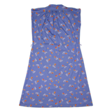 CHANTAL Womens A-Line Dress Blue Fair Isle Sleeveless Midi M