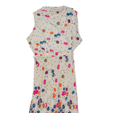 PONTO FINAL Womens Maxi Dress Cream Floral Sleeveless Long L