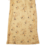 Womens Shift Dress Yellow 90s Striped Short Sleeve Midi M