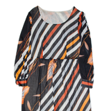 Womens Day Dress Black Floral Long Sleeve Midi M