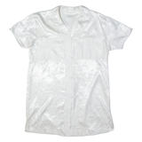 ISADORA Oriental Inspired Womens Shirt Dress White Floral Knee Length M