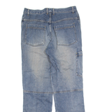 COYOTE Mens Jeans Blue Regular Straight Stone Wash W32 L32