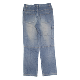 COYOTE Mens Jeans Blue Regular Straight Stone Wash W32 L32