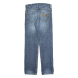 CARHARTT Mens Jeans Blue Slim Straight Stone Wash W31 L34