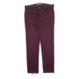 TOMMY HILFIGER Mens Jeans Maroon Slim Tapered W33 L30