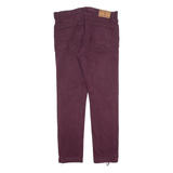 TOMMY HILFIGER Mens Jeans Maroon Slim Tapered W33 L30