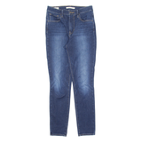 LEVI'S 721 High Rise BIG E Womens Jeans Blue Slim Skinny Stone Wash W27 L28