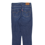 LEVI'S 721 High Rise BIG E Womens Jeans Blue Slim Skinny Stone Wash W27 L28