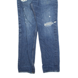HOLLISTER Distressed Mens Jeans Blue Slim Straight Stone Wash W32 L30