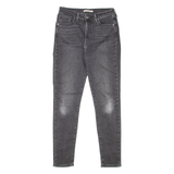 LEVI'S 721 High Rise Womens Jeans Black Slim Skinny Stone Wash W29 L30