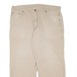 CARHARTT Carpenter Workwear Mens Jeans Beige Loose Straight W39 L27