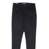 LEVI'S 721 HIgh Rise BIG E Womens Jeans Black Slim Skinny W27 L30