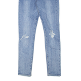 LEVI'S 721 Made & Crafted BIG E Distressed Womens Jeans Blue Slim Skinny W29 L32