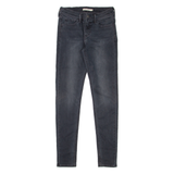 LEVI'S 710 Womens Jeans Grey Slim Skinny Stone Wash W28 L30