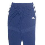 ADIDAS Mens Track Pants Blue Nylon Tapered L W28 L29