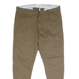 LACOSTE Chino Mens Trousers Green Slim Tapered W32 L25