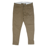 LACOSTE Chino Mens Trousers Green Slim Tapered W32 L25