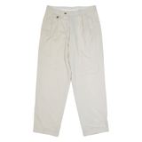 HAGMAN Turn Up Chino Mens Trousers Beige Regular Straight W32 L29