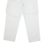 BLACK & BROWN Cargo Mens Trousers Grey Regular Straight W35 L30