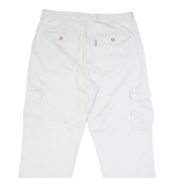 BLACK & BROWN Cargo Mens Trousers Grey Regular Straight W35 L30