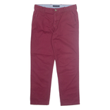 TOMMY HILFIGER Chino Mens Trousers Red Regular Tapered W31 L30